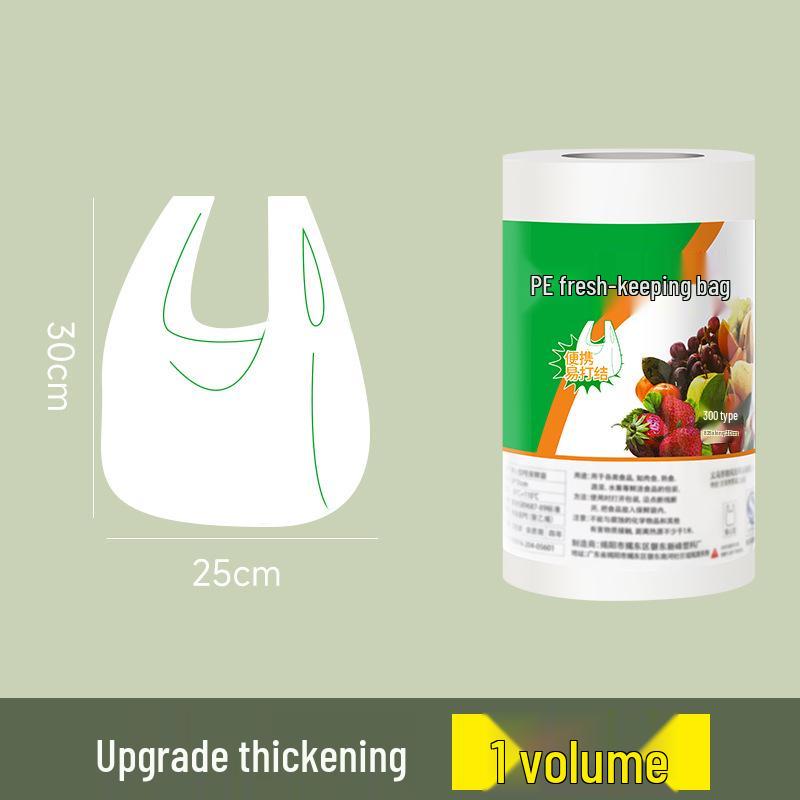 Food Bags Storage Thickened Disposable Large Plastic Roll With Easytear Design For Home And Supermarket Use