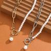 Vintage Gold Color Multiple Styles Imitation Pearl Necklace For Women Boho Trendy Multi-Layer Crystal Pendant Necklaces Jewelry