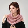 Versatile Hooded Knitted Scarf Winter Cap Neck Warmer Cowl Circle Collar Scarves Solid Color Dual Use Shawl Scarf Outwear Decor