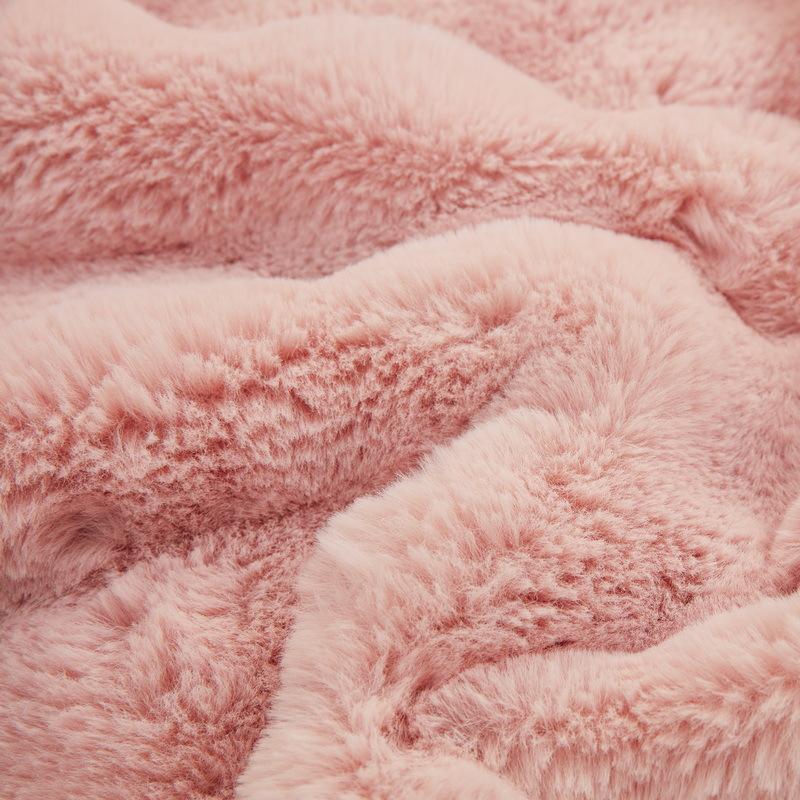 Addensare Coniglio Peluche Copridivano Tinta Unita Inverno Antiscivolo Divano Fodera Copertura Completa Posti Schienale Corrimano Divano Asciugamano