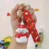 Christmas Charm Keychain Santa, Reindeer Tree Figurines, PVC Cartoon Car Key Ring , Bag Accessory ,Perfect Couple's Gift for Holidays