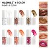 MLSMILE 6-Farben perlmuttfarbener Lipgloss: Langanhaltender, Feuchtigkeitsspendender, Leicht aufzutragender Flüssiglippenstift für Weihnachten.