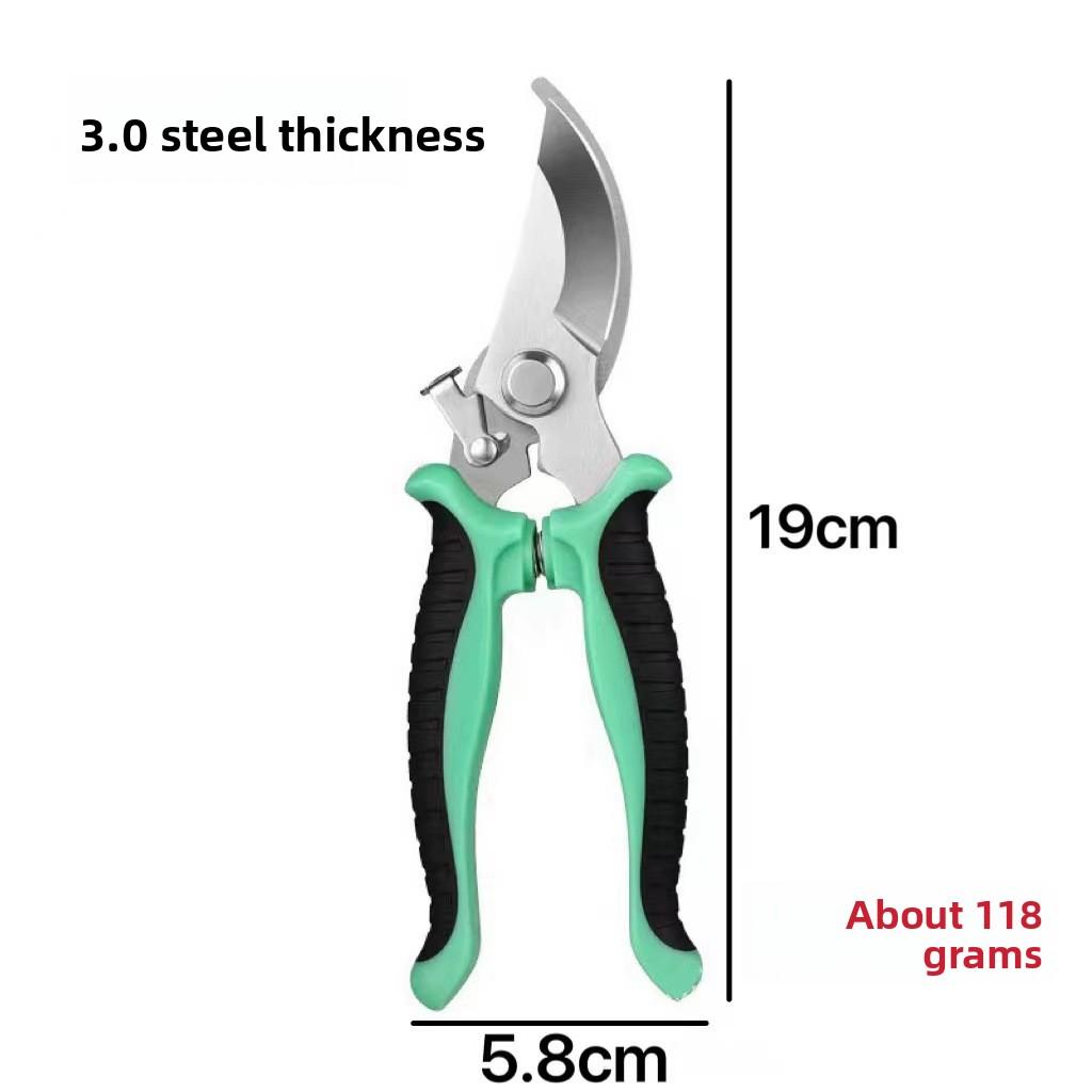 

Сверхпрочные садовые секаторы, толщина лезвия 3,0 мм, триммеры для деревьев, кусторезы для сада, цветов и домашнего использования 3.0 bend (pp bag) зелёный