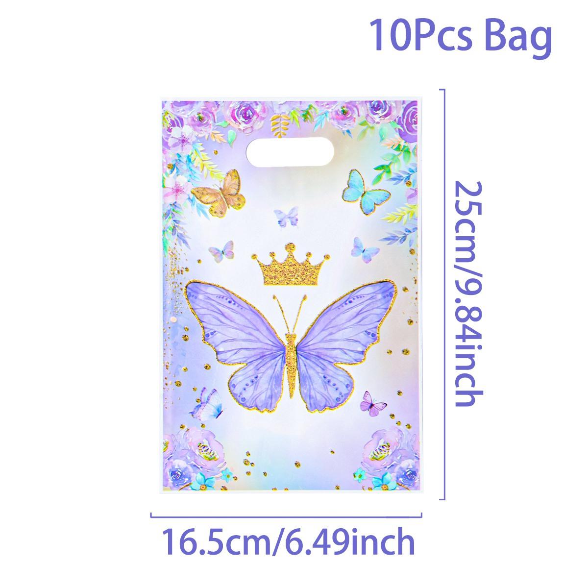 

10pcs Handbag Candy Bags Butterfly Unicorn Farm Strawberry Party Decoration Kids Gift Bag 1st Birthday Girl Party Supplies as shown