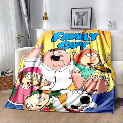 Famiglie Ragazzi Peter Griffin Coperta Pile Primavera Autunno Cartone Animato Divertente TV Multifunzione Morbida Coperta da Divano Ufficio Peluche Trapunta