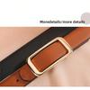 Trousers Cowhide Belt Women's Jeans Versatile Fashion Literary Ins  Double Sided Belt Retro Brown Practical Belt