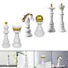 2pcs Chess Pieces Statue Sculpture Collectible Figurine Resin Crafts Home Decoration Contemporary