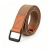 Men's Tactical Nylon Belt with Double Ring Buckle - Breathable, Casual Canvas and Leather Design