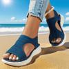 Sandalias de Verano Ligeras Multicolor, con Tejido Ligero y Transpirable con Paneles de Malla, Suelas Planas Cómodas, Diseño de Punta Abierta