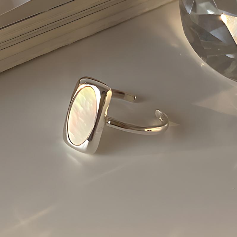 925 Silver Rings for Women Couple Minimalist Handmade Simple Blue Stone Star Ring Party Jewelry Gift Prevent Allergy