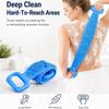 Long Strip Silicone Body Scrubber Double-Sided Exfoliating Bath Towel  Body Cleaning Tools