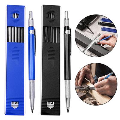 1 Set Solderer Pencil Ergonomic Automatic Metal Smooth Drawing Carpenter Pencil for Engineer