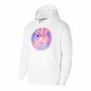 Jordan Felpa con cappuccio pullover in pile Paris Saint-Germain Uomo Top Bianco CZ0816-100