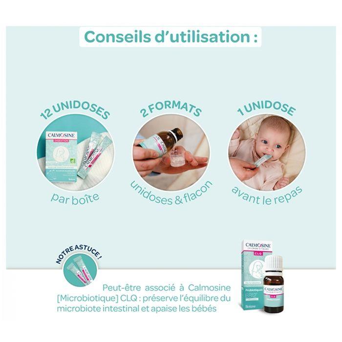 Calmosine digestion bio - boite de 12 sticks de 5 ml
