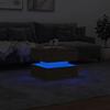  LED Coffee Table, Sonoma Oak, 50x50x40 Cm
