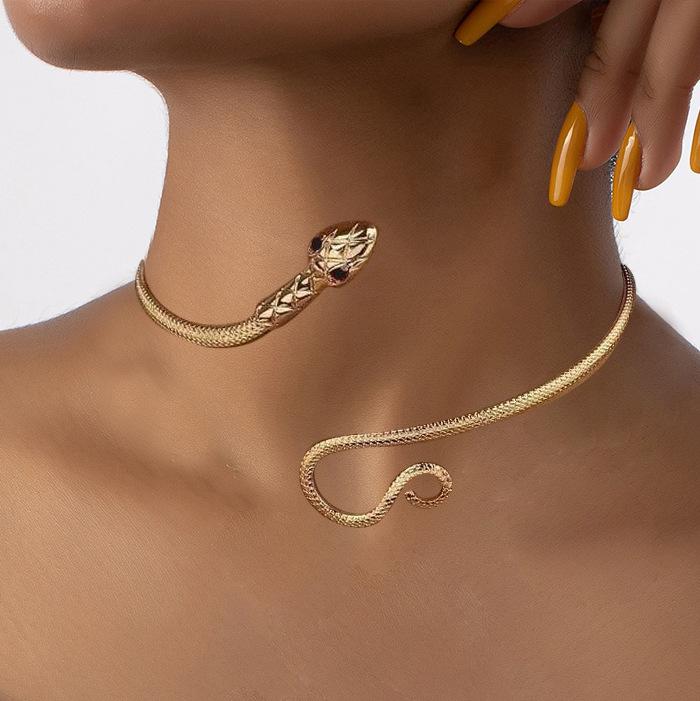 Дизайн змеи открытый воротник мода новый женский форма змеи личность тренд