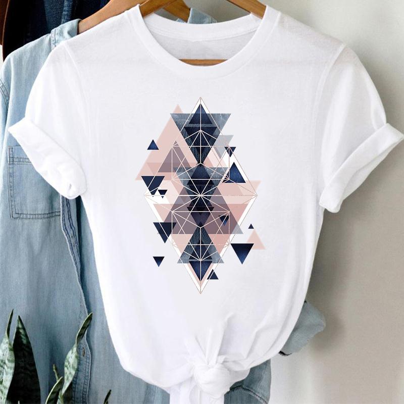 Watercolor Women Print Tee Top Summer Lovely Style Cute Sweet Fashion T-shirt Short Sleeve Lady Female Clothing Casual Graphic T-shirt