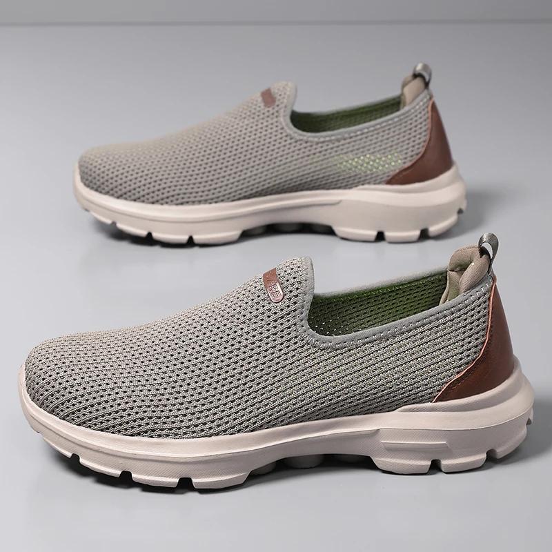 

Men s Slip in Loafers, Casual Sports Black Walking Slippers, Mesh Breathable Tennis Shoes new blanace shoes 2025 39 хаки