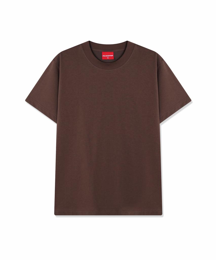 PSSHOPPER Basic Cool Skin Short Sleeve T-Shirt [Brown]