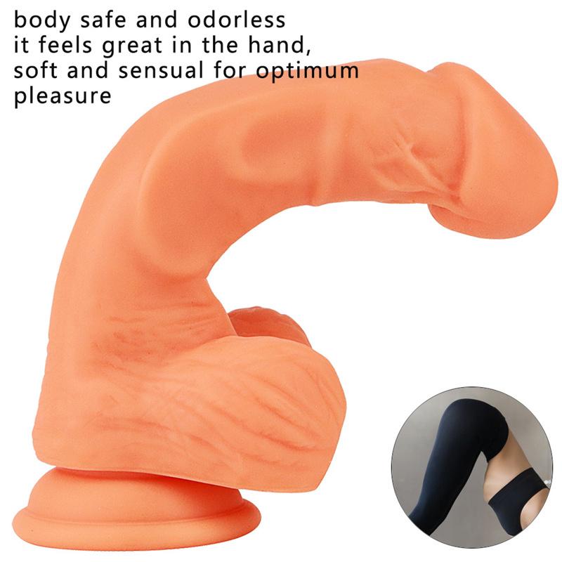 Female Masturbation Sex Tool Simulation Penis Small Silicone Soft Large Super Thick Fake Penis Adult Erotic Sex Products