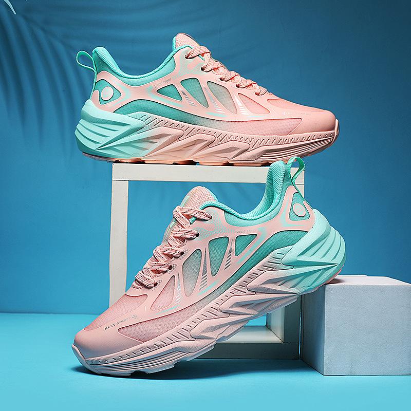 

Новая обувь для бега для внешней торговли для мужчин и женщин, парная, большого размера, универсальная, для марафона, для улицы, повседневная, для велоспорта, для бега трусцой, спортивная обувь 47 розовый