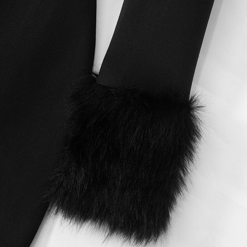 Zimné čierne bez ramienok nadýchané sexy šaty pre dámske róby elegantné večerné párty šaty bodycon mini jesenné šaty párty klub
