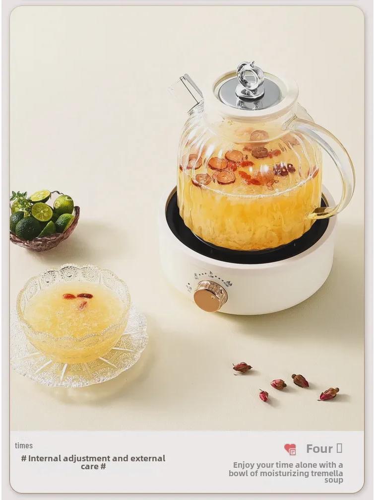 Multifunctional Glass Teapot: Home & Office Tea Maker Kettle (110V) - Perfect Gift