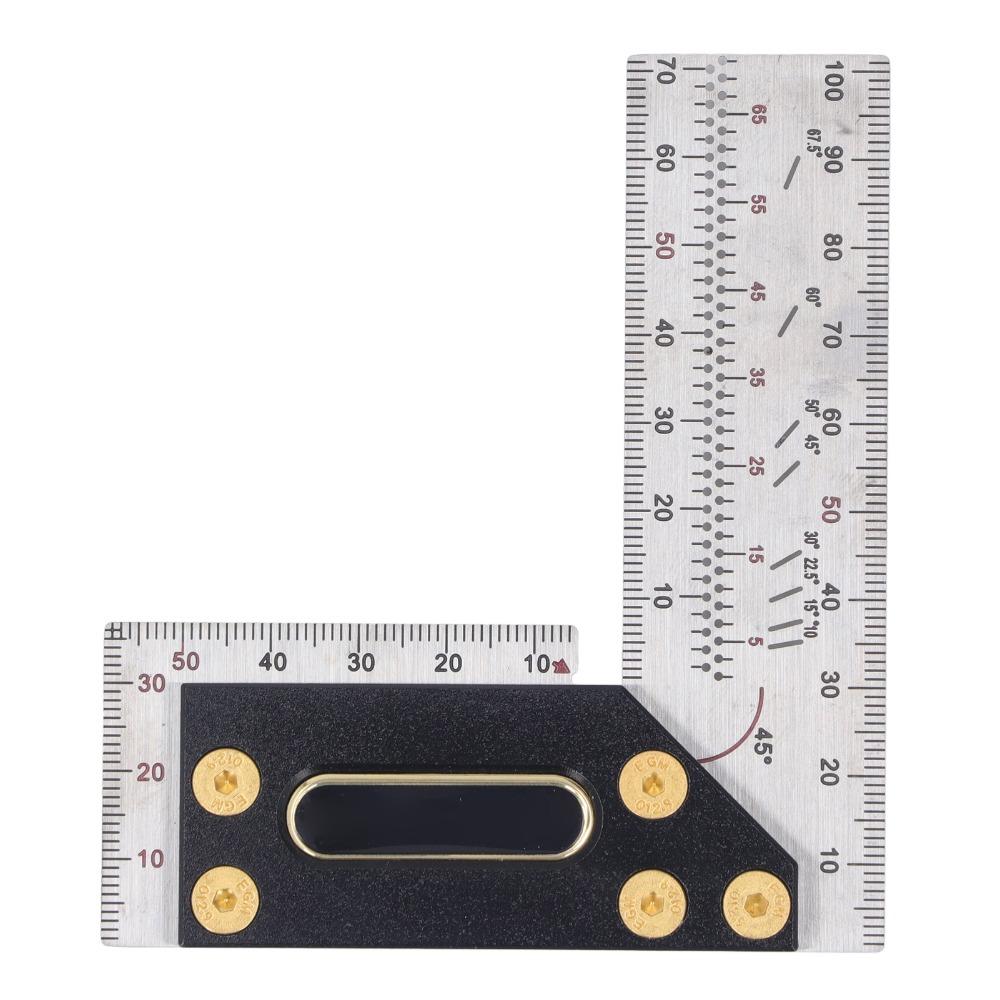 High Accuracy Carpenter Square 100mm / 3.94in Framing Ruler Try Square For Woodworking Projects