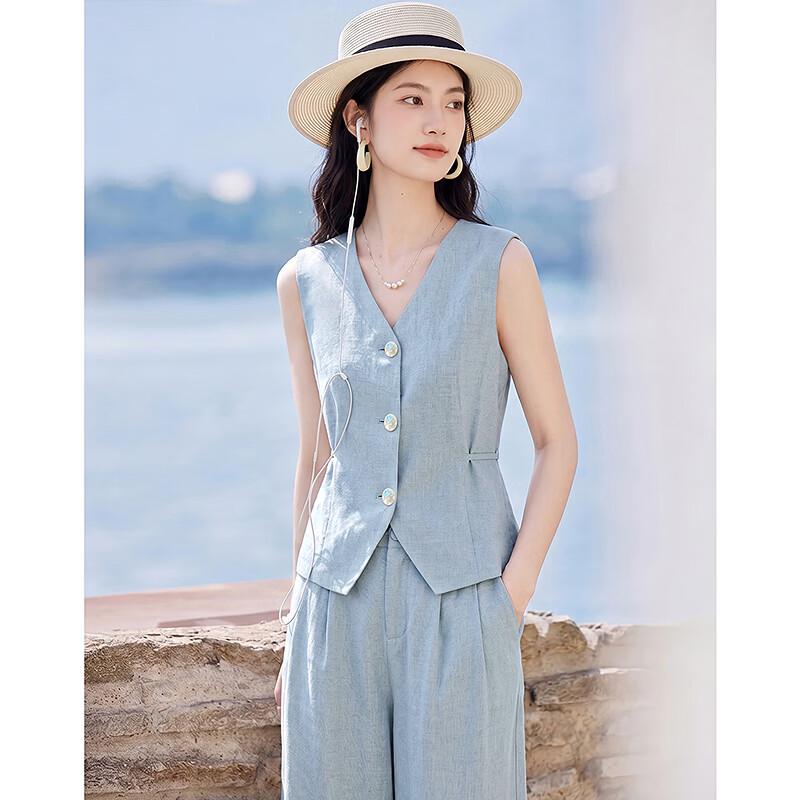 Elegant V-Neck Vest Suit