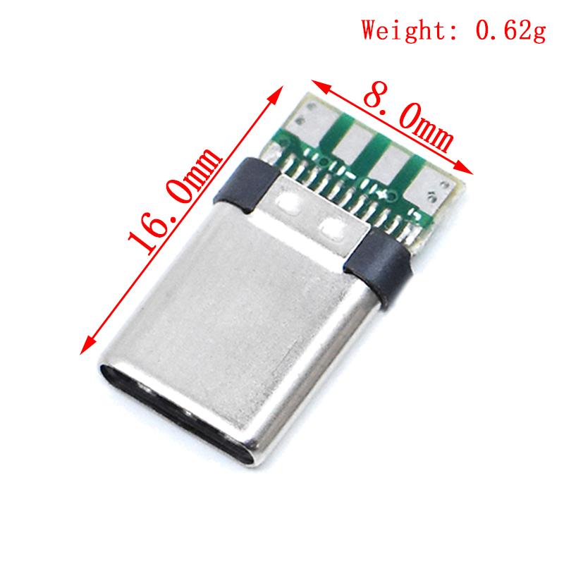 

10 шт. USB 3.1 Type-C Разъем 24 контакта Папа / Мама Розетка Адаптер для Припайки Провода и Кабеля 24 контакта Поддержка Печатной Платы