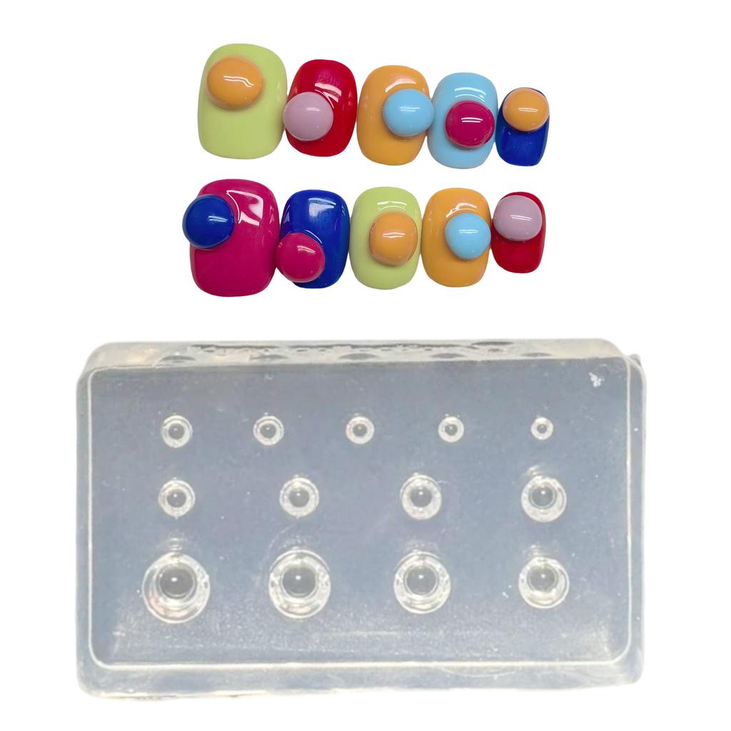 Multipurpose Reusable Silicone Sphere Round Mould Portable for Art Castes Craft and Decorative Fashion Accessories