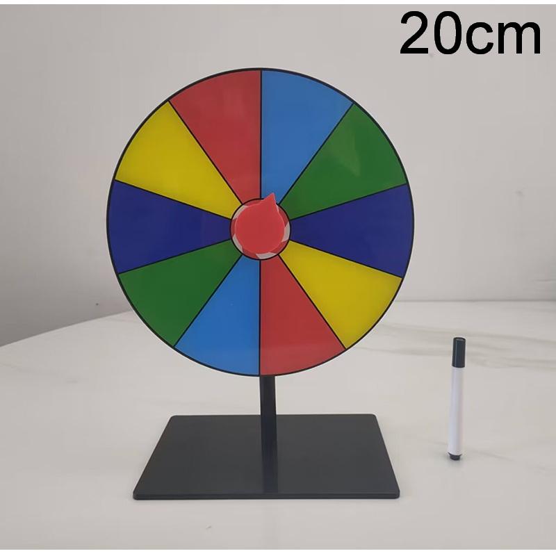 

1 комплект Цветное колесо рулетки Настольное призовое колесо Сухостираемое вращающееся колесо Спиннер игра Сверхпрочное Редактируемое вращающееся колесо