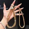 Bling Crossbody Chain Strap Rhinestone Beaded Phone Chain Portable Crystal Phone Chain  For Women