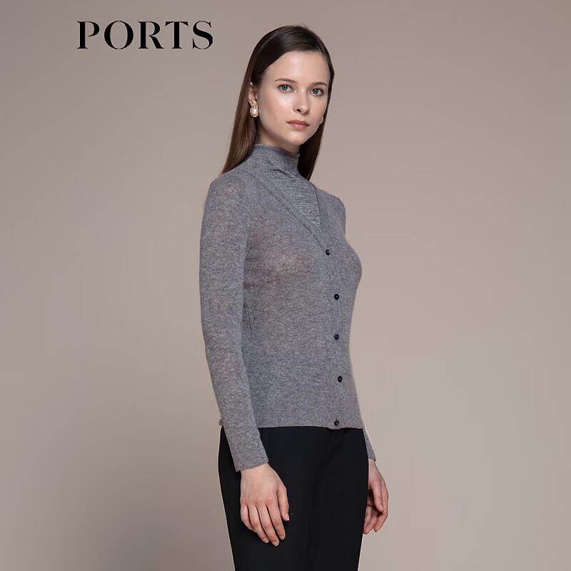 PORTS Women's Mock Two-Piece Slim Fit Turtleneck Sweater