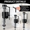 Universal Toilet Flusher Replacement Kit Toilet Flush Flapper Repair Kit Include Toilet Fill Valve 2 Inch Low Flow Toilet Rubber