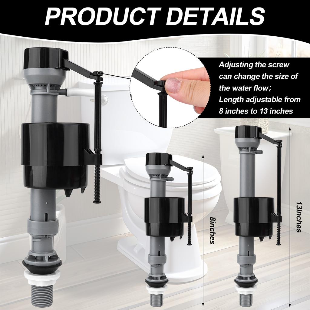 Universal Toilet Flusher Replacement Kit Toilet Flush Flapper Repair Kit Include Toilet Fill Valve 2 Inch Low Flow Toilet Rubber