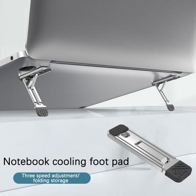 2Pcs Riser Feet Nonslip Zinc Alloy Laptop Holder For Macbook Air Pro Pad Ip Desktop Kickstand Foldable Notebook Keyboard Stand