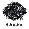 100pcs Plastic Safety Eyes Round Doll Puppet Plush Animal Making And Repairing Accessories 12MM