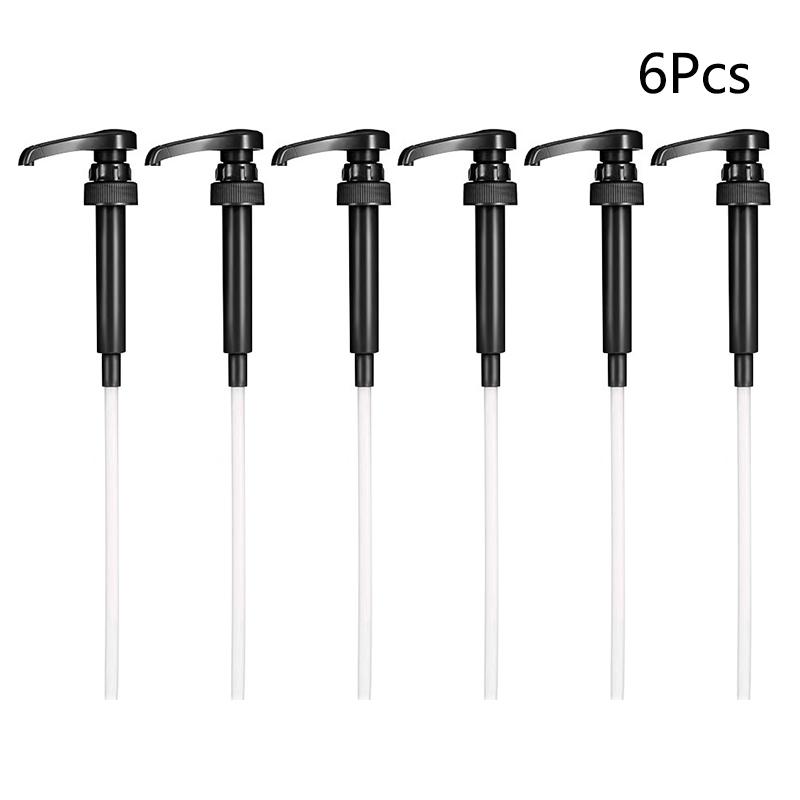 

1/6Pcs Syrup Pump Coffee Syrup Pump Dispenser Gold Syrup Pump Topper For 750ml/ 25.4oz Syrup Bottle Syrup Pumps For Coffee Bar
