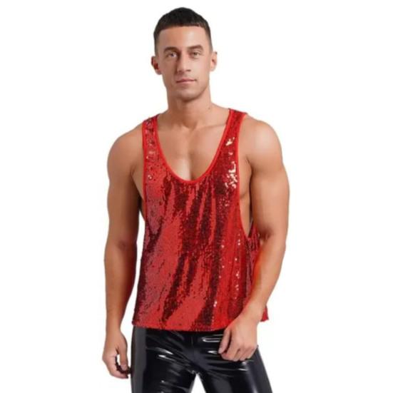 

Мужской жилет с круглым вырезом без рукавов свободного кроя, однотонные топы-майки, быстросохнущие, универсальные, в уличном стиле, повседневная одежда красный