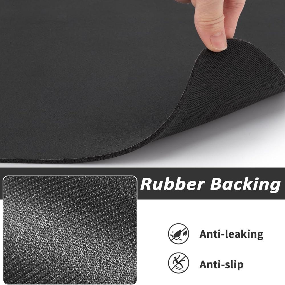VIKAMA Cute Lying Cat Pet Mat Pet Feeding Mat Door Mat Waterproof Non-slip Bathroom Mat Rug For Bedroom Carpet For Living Room