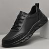 Men's Shoes 2025 Autumn New High-end Travel Sports Tide Shoes Leather Surface Low-top Lace-up Trend Youth Casual Shoes