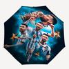 Soccer Legends Automatic Opening and Closing Umbrella, Compact Travel Umbrella, Lightweight and Portable, Suitable for Beach Commuting Busin