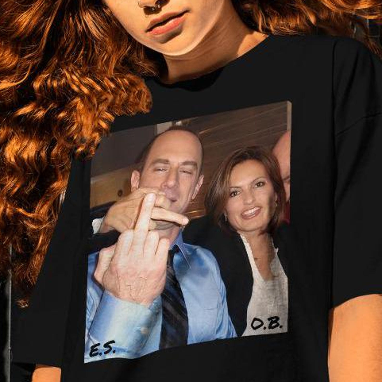 Elliot Stabler and Olivia Benson Law & Order Shirt 2XL
