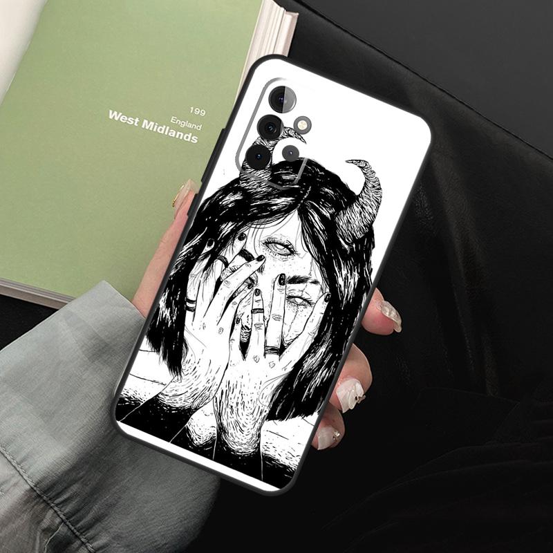 Esthetische Duivel Vrouw Slecht Meisje Voor Samsung Galaxy A55 A35 A53 A33 A13 A15 A36 A56 A26 A16 A22 A32 A52 A54 A34 A05 A06 Hoesje