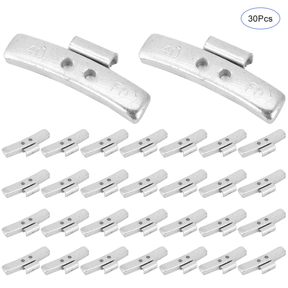 

40г 1,41 унц 30 шт. P-образный грузик для балансировки колес, набивной, из алюминиевого сплава, для легковых автомобилей 17 дюймов