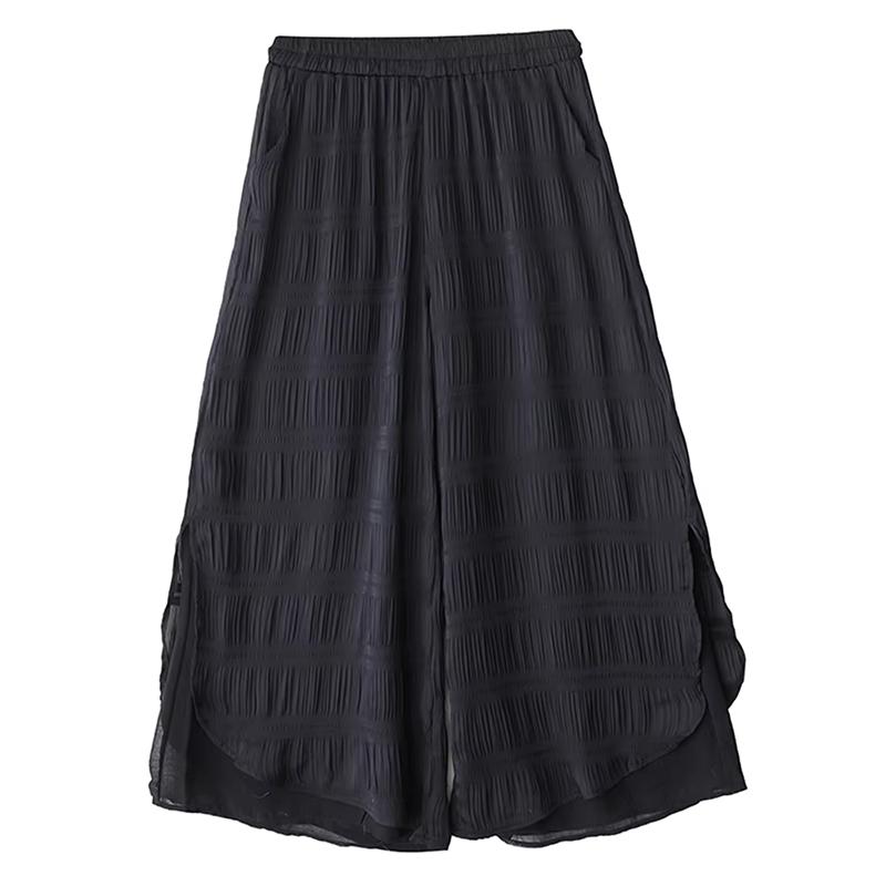 

XITAO Women Elastic Waist Wide Leg Pant GYX1636 One Size чёрный