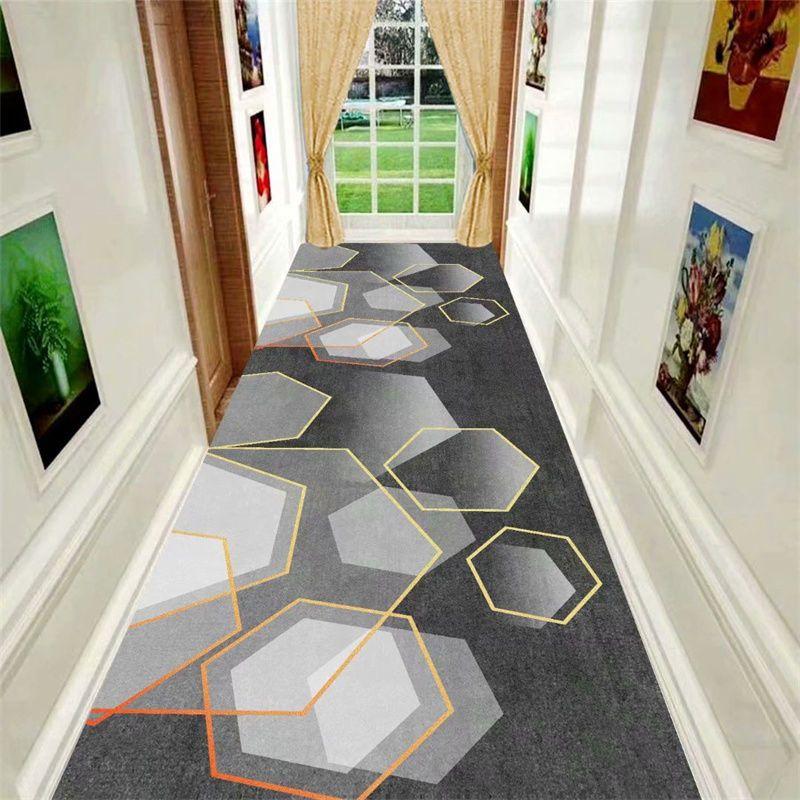 Nordic Geometric Long Corridor Carpet Light Luxury Home Hotel Runner Rugs Can Be Customized Villa Stair Mat Non-slip Hallway Rug
