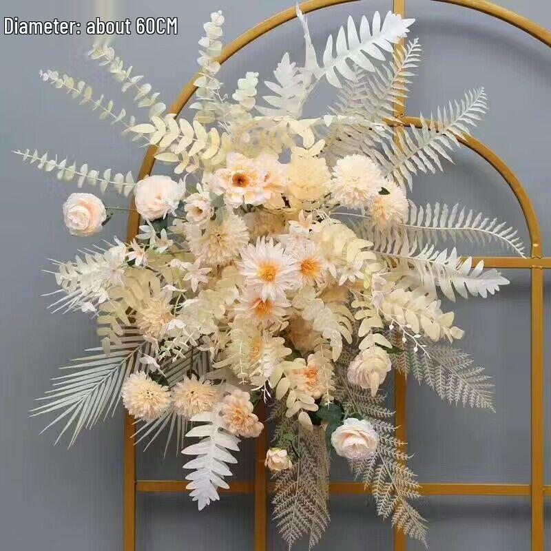 Große Seidenblumen für Hochzeitsgang und Wanddekoration