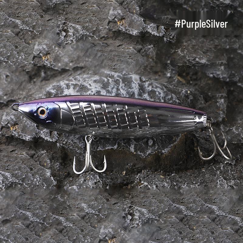 

29cm/105g Floating Pencil Lure: Long Cast Hard Bait for Sea Fishing - Simulated Metal Lead Fish Design 29cm, 105g